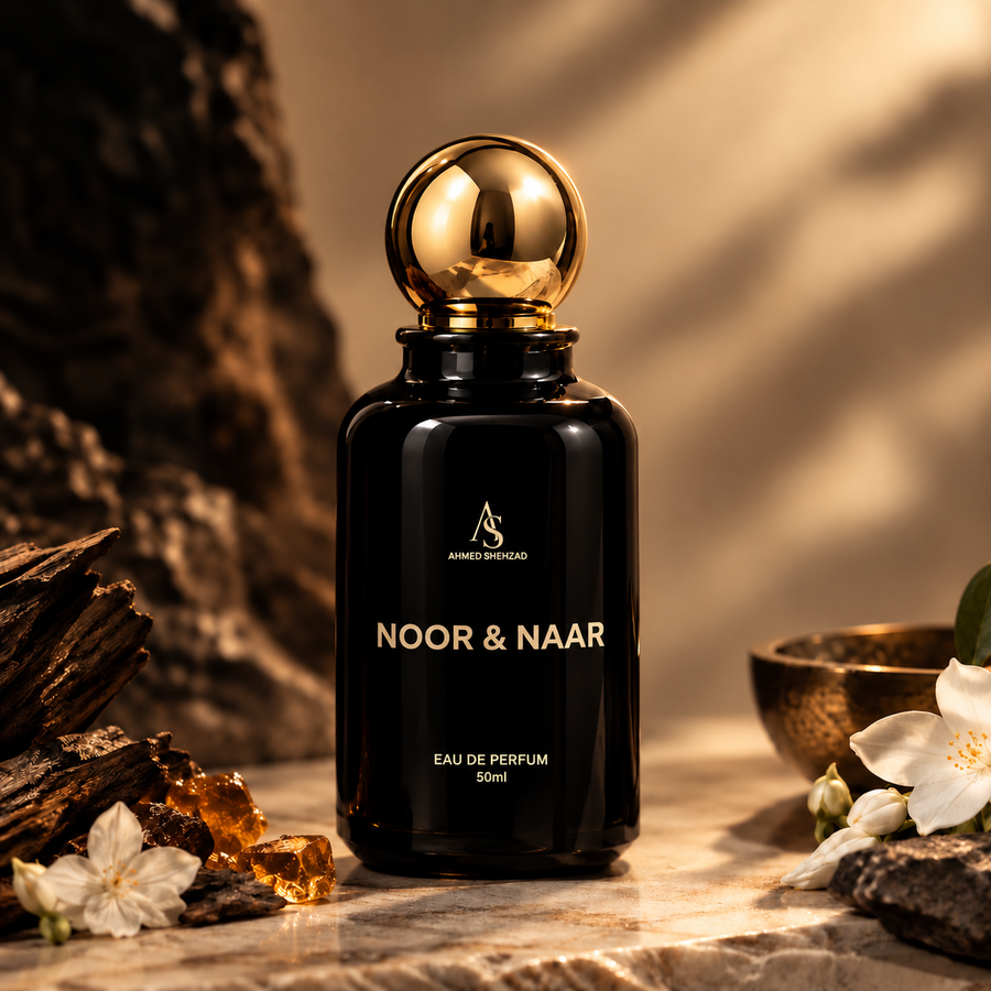 Noor & Naar Eau de Parfum 50ml bottle - citrus amber wood perfume